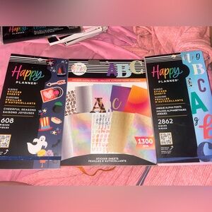 Custom 3pcs happy planner sticker books bundle